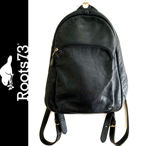 Roots Canada leather backpack black - Picture 1 of 16